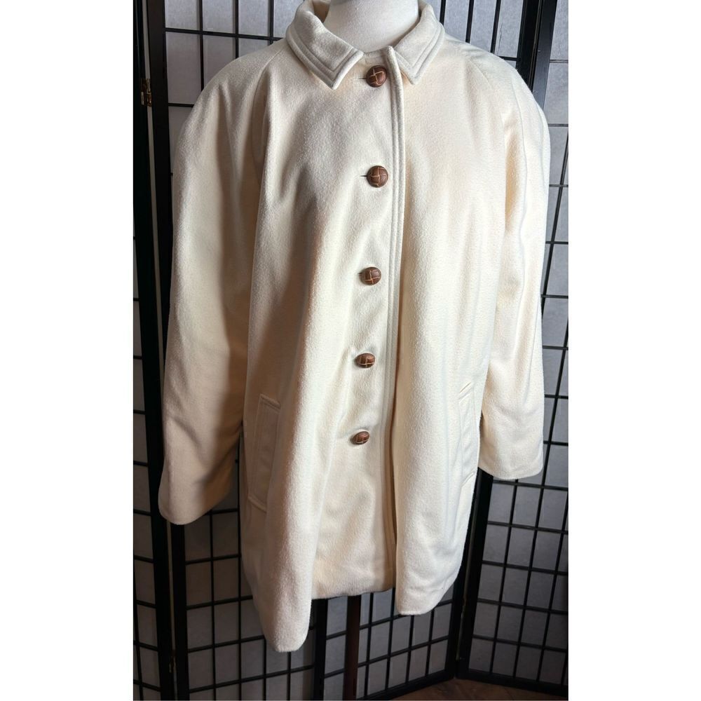 Kashmiracle Cream Button Up Dress Coat